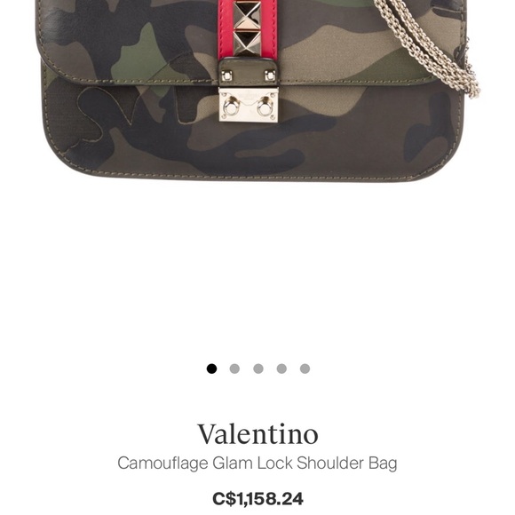 Valentino Glam Lock Camouflage Shoulder Bag - Picture 6 of 6